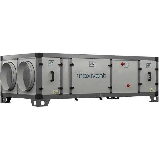 Maxivent WTW luchtbehandelingskast met tegenstroomwisselaar 1200 m³/u horizontaal low profile links - M4512